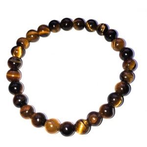 6mm Tigers Eye Stretch Bracelet Classic Plain